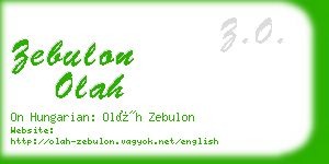 zebulon olah business card